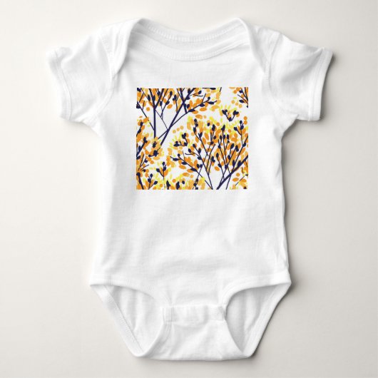 Abstracte herfstboom Modern Pattern Romper (Voorkant)