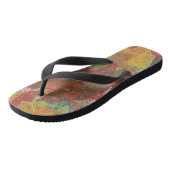 Abstracte herfsteikenbladeren FlipFlops Teenslippers (Schuin)