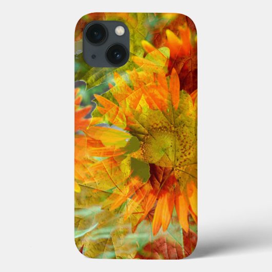 Abstracte herfstkleuren bloemen Case-Mate iPhone case (Achterkant)