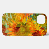 Abstracte herfstkleuren bloemen Case-Mate iPhone case (Achterkant (horizontaal))