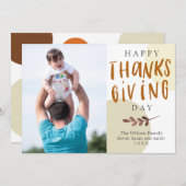 Abstracte Herfstkleuren Foto Thanksgiving Kaart (Voorkant / Achterkant)