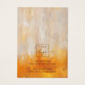 Abstracte herfstkleuren - olieveroortekenkaart visitekaartje (Achterkant)