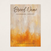 Abstracte herfstkleuren - olieveroortekenkaart visitekaartje (Voorkant)