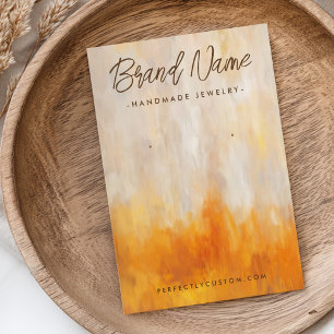 Abstracte herfstkleuren - olieveroortekenkaart visitekaartje