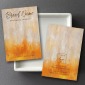 Abstracte herfstkleuren - olieveroortekenkaart visitekaartje