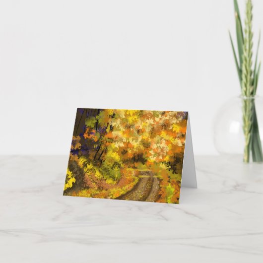 Abstracte herfstkunst dank u bedankkaart (Voorkant)