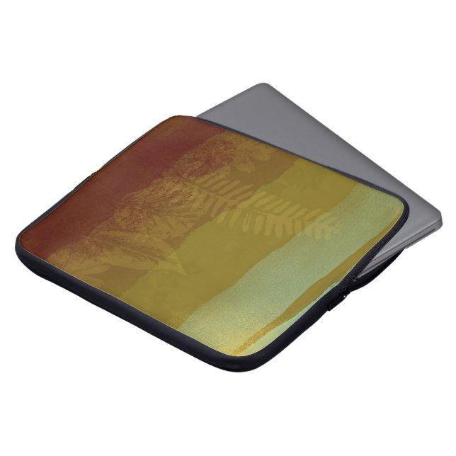Abstracte herfstlandschap laptophoes laptop sleeve (Voorkant top)