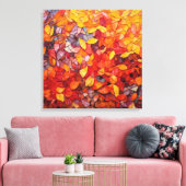 Abstracte herfstmozaïek Fine Art Canvas Afdruk (Insitu (Woonkamer))