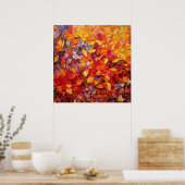 Abstracte herfstmozaïek Fine Art Poster (Keuken)