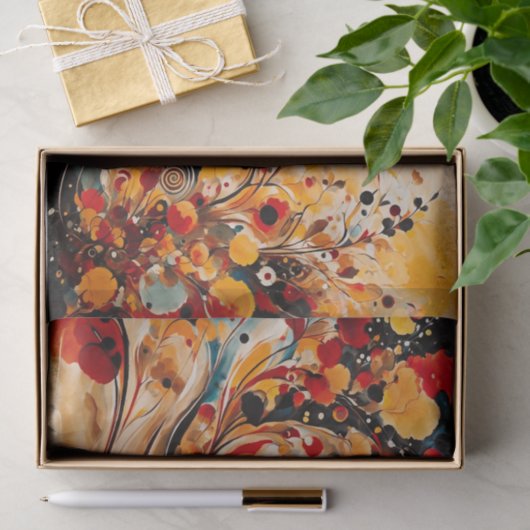 Abstracte herfstzonsondergang Breeze Tissuepapier (Geschenk)