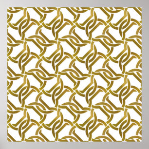 Abstracte herhaalbare achtergrond van golden twist poster