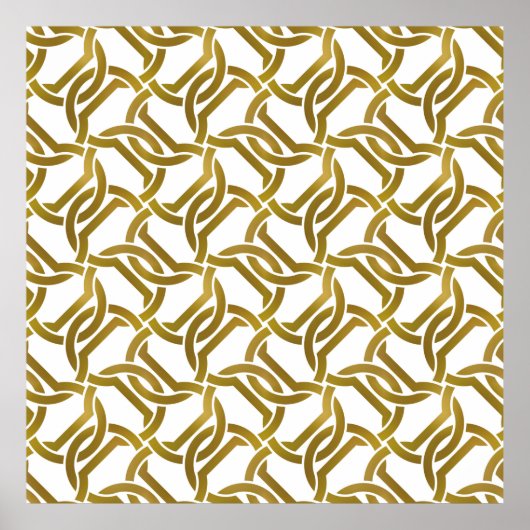 Abstracte herhaalbare achtergrond van golden twist poster (Voorkant)