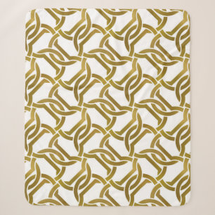 Abstracte herhaalbare achtergrond van golden twist sherpa deken