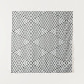 Abstracte herhalingslijnen wandkleed (Voorkant (horizontaal))