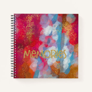 Abstracte herinneringen met Faux Gold Touch Notitieboek