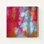 Abstracte herinneringen met Faux Gold Touch Notitieboek (Achterkant)