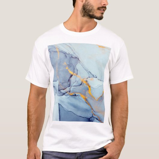 Abstracte het schilderen achtergrond: kleurrijke o t-shirt (Voorkant)