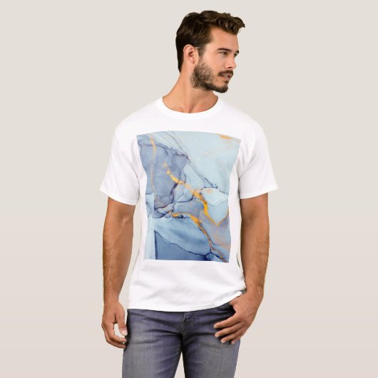 Abstracte het schilderen achtergrond: kleurrijke o t-shirt (Voorkant volledig)