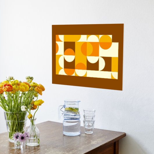 Abstracte heupcirkels met gouden mozaïekkunst folie afdrukken (Laag (Keuken))