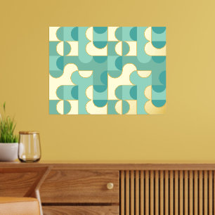 Abstracte heupcirkels met gouden mozaïekkunst folie afdrukken