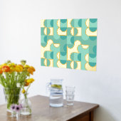 Abstracte heupcirkels met gouden mozaïekkunst folie afdrukken (Laag (Keuken))