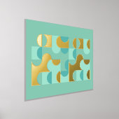 Abstracte heupcirkels met gouden mozaïekkunst folie afdrukken (Laagn)