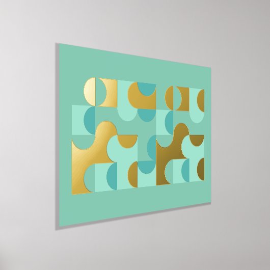 Abstracte heupcirkels met gouden mozaïekkunst folie afdrukken (Laagn)