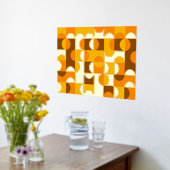 Abstracte heupcirkels met gouden mozaïekkunst folie afdrukken (Laag (Keuken))