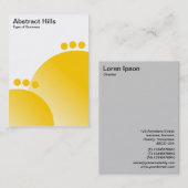 Abstracte heuvels - Amber Visitekaartje (Voorkant / Achterkant)