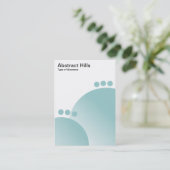 Abstracte heuvels - lichtblauw groen visitekaartje (Staand voorkant)