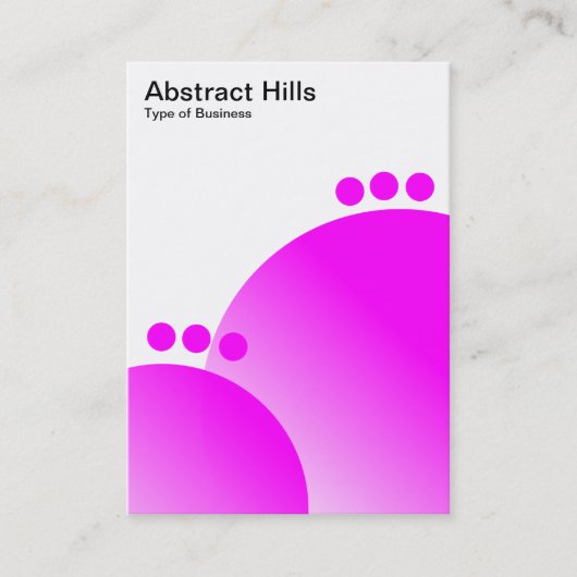 Abstracte heuvels - Magenta Visitekaartje (Voorkant)