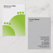 Abstracte heuvels - Martian Green Visitekaartje (Voorkant / Achterkant)