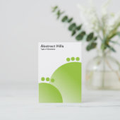 Abstracte heuvels - Martian Green Visitekaartje (Staand voorkant)