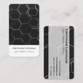 Abstracte hexagonale vormen in 3D optisch ontwerp Visitekaartje (Voorkant / Achterkant)