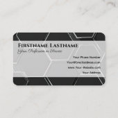 Abstracte hexagonale vormen in 3D optisch ontwerp Visitekaartje (Achterkant)