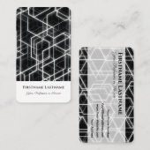 Abstracte hexagonale vormen in 3D optisch ontwerp Visitekaartje (Voorkant / Achterkant)