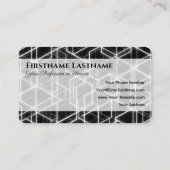 Abstracte hexagonale vormen in 3D optisch ontwerp Visitekaartje (Achterkant)