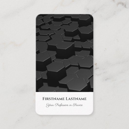Abstracte hexagonale vormen in 3D optisch ontwerp Visitekaartje (Voorkant)