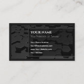 Abstracte hexagonale vormen in 3D optisch ontwerp Visitekaartje (Achterkant)