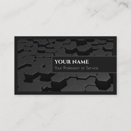 Abstracte hexagonale vormen in 3D optisch ontwerp Visitekaartje (Voorkant)