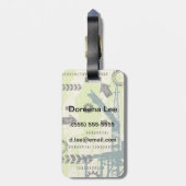 Abstracte hi-tech achtergrond bagagelabel (Achterkant verticaal)