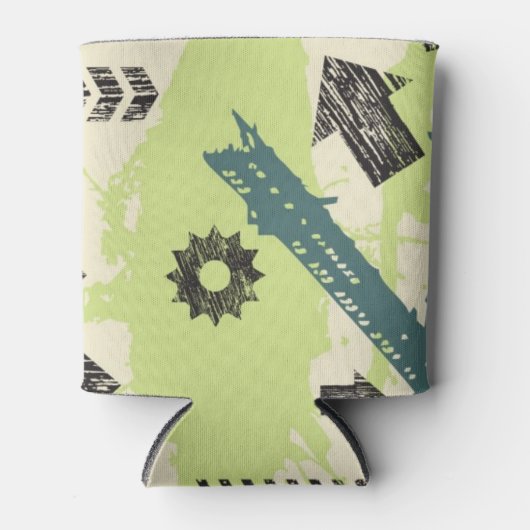 Abstracte hi-tech achtergrond blikjeskoeler (Voorkant)