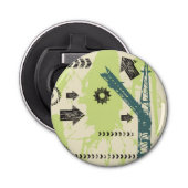 Abstracte hi-tech achtergrond button flesopener (Voorkant)