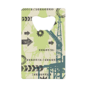 Abstracte hi-tech achtergrond creditkaart flessenopener