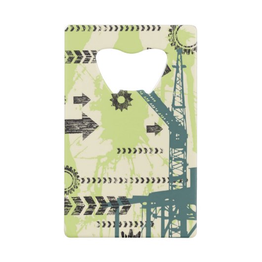 Abstracte hi-tech achtergrond creditkaart flessenopener (Voorkant)