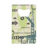 Abstracte hi-tech achtergrond creditkaart flessenopener (Achterkant)