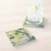 Abstracte hi-tech achtergrond glazen onderzetter (Schuin)