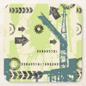 Abstracte hi-tech achtergrond kartonnen onderzetters (Voorkant)