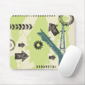 Abstracte hi-tech achtergrond muismat (Met muis)