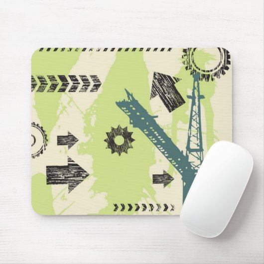 Abstracte hi-tech achtergrond muismat (Met muis)